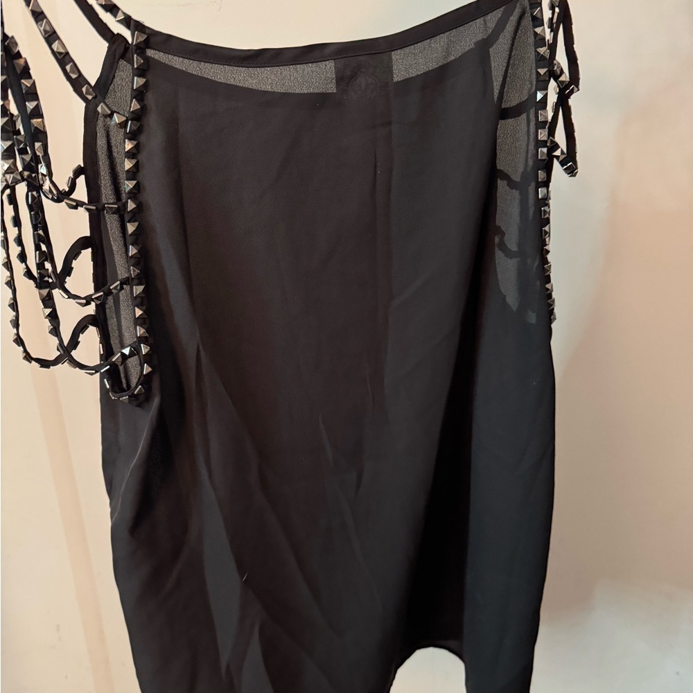 Vocal Black Studded Women's Shirt - Picture 2 of 6